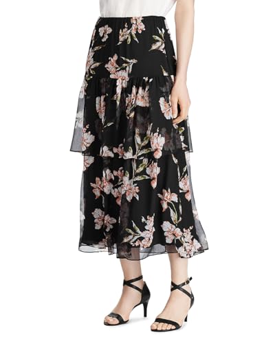 Lauren Ralph Lauren Floral Print Tiered Georgette Peasant Skirt