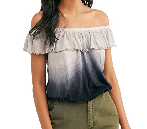 Free People Cora Lee Off The Shoulder Ombre Flounce Top