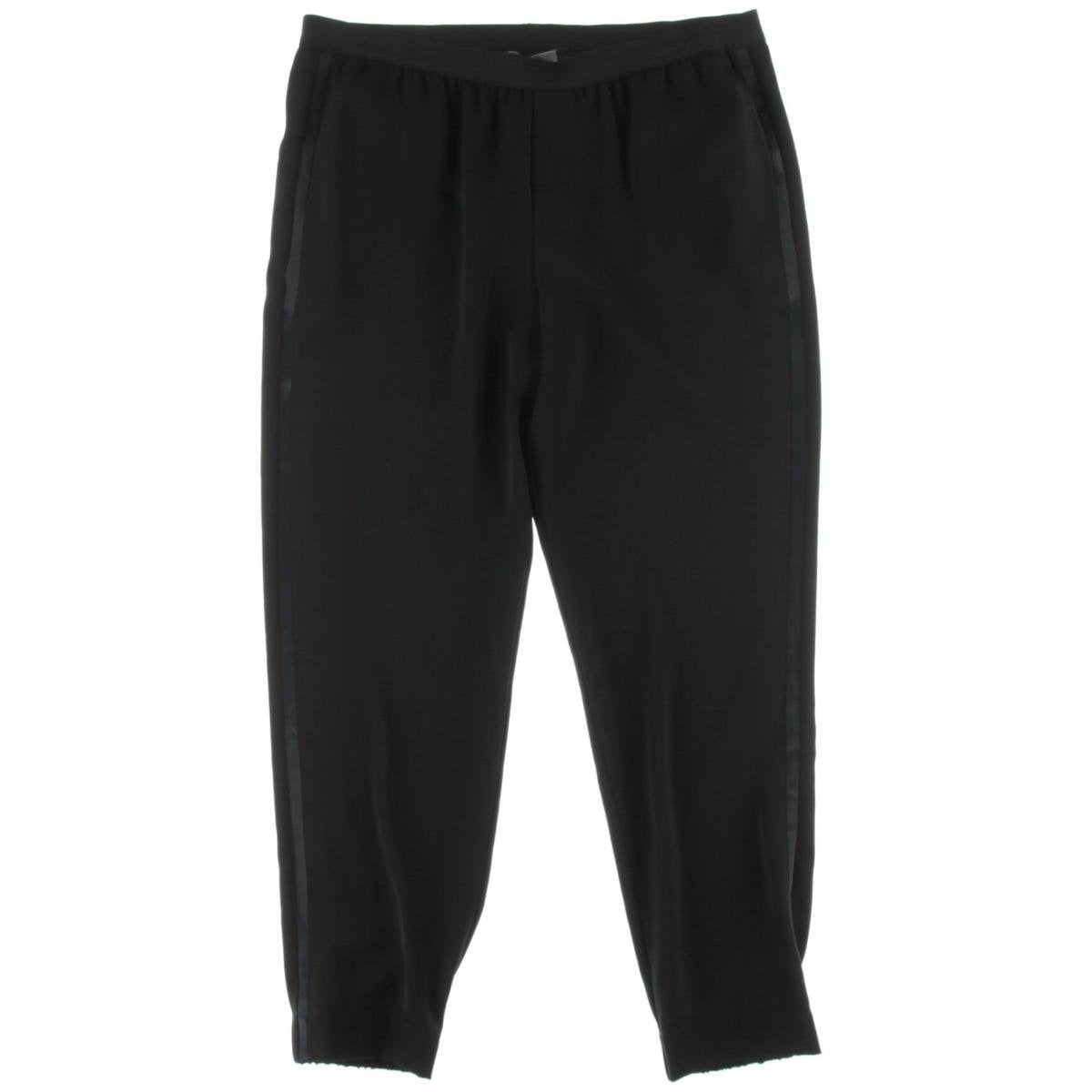 Vince Womens Satin Trim Pull On Dress Pants