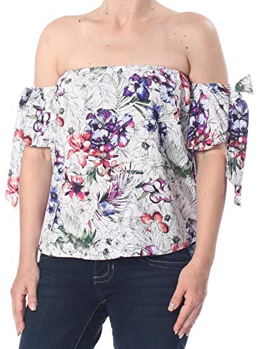 Juniors' Off-The-Shoulder Tie-Sleeve Top