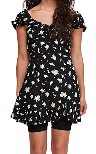 Free People Like a Lady Printed Mini Black XS (Women's 0-2)