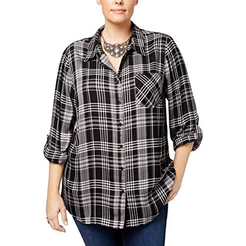Plus Size Plaid Shirt
