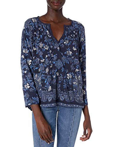 Notch-Neck Peasant Top