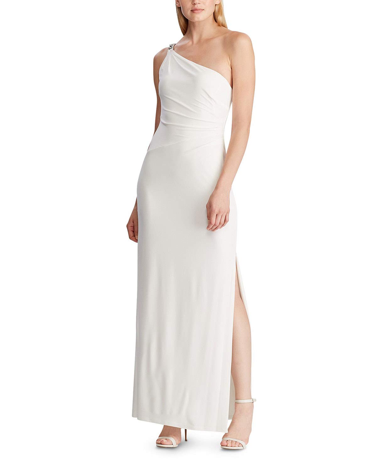 Ralph Lauren Jersey One-Shoulder Gown