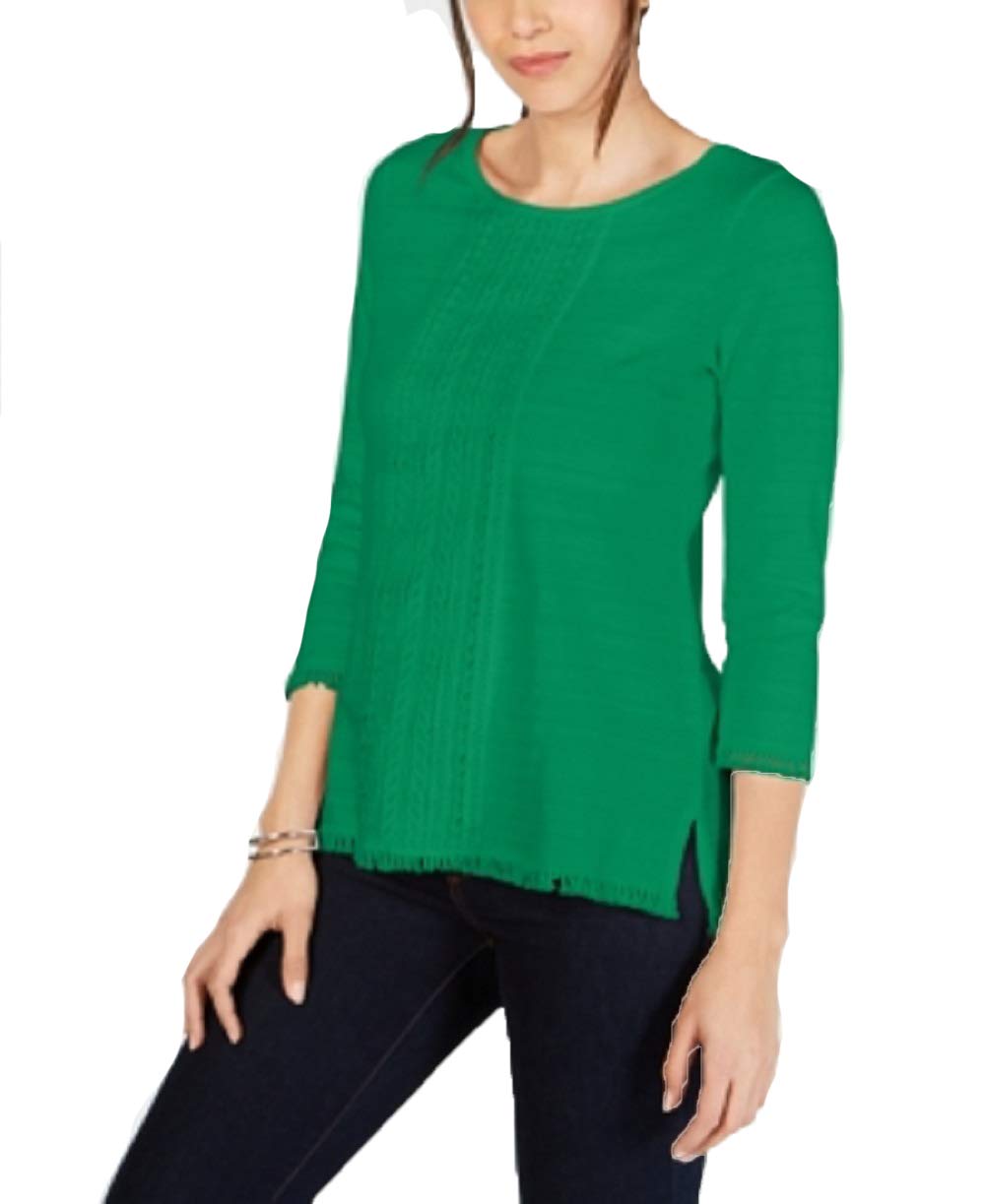 Cotton Lace-Trim Top