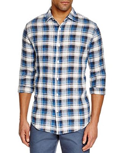 Plaid Linen Button-Down Shirt