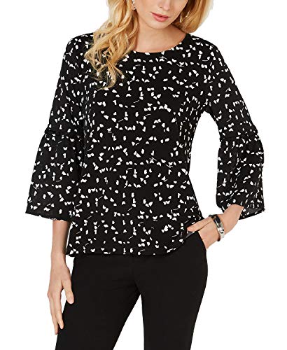 Printed Bell-Sleeve Top