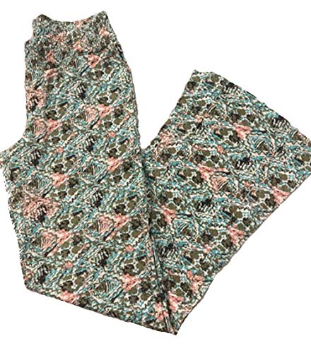 Roxy Womens Printed Pull On Casual Pants (Raw Diamond Combo Oil Green, L)