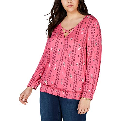Plus Size Printed Smocked Top