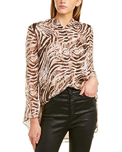 Elie Tahari Chava Zebra Print Burnout Blouse