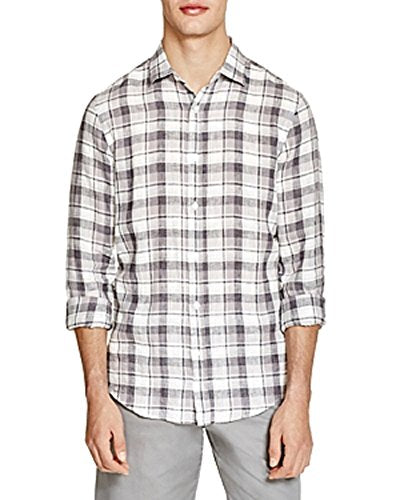 Plaid Linen Button-Down Shirt