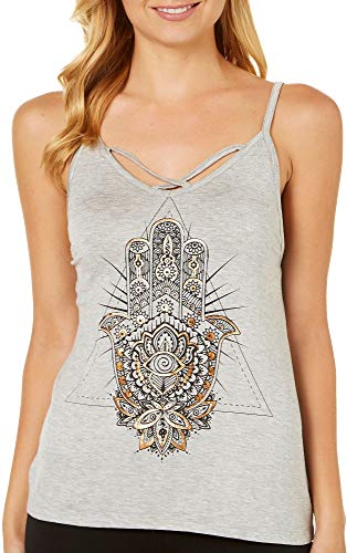 Juniors' Hamsa Metallic Graphic Tank Top
