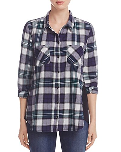 Beachlunchlounge Plaid Button-Down Long Sleeve Shirt