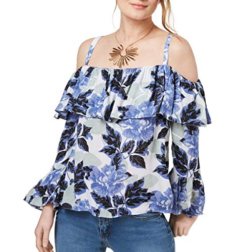 I.N.C. Ruffled Cold-Shoulder Top