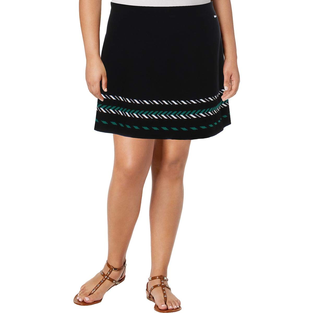 Armani Exchange Womens Textured Printed Knit Skirt