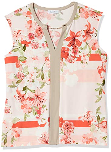 Printed Keyhole-Neck Top