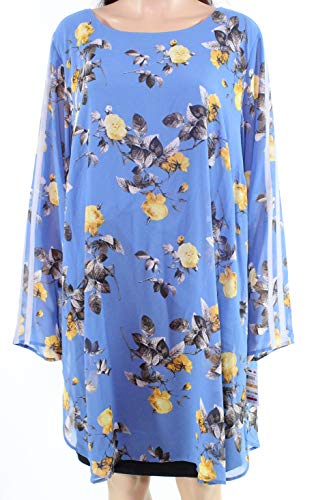 Plus Size Racer-Stripe Floral-Print Tunic