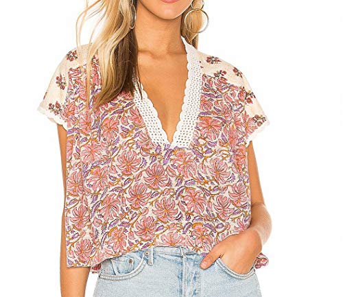 Free People Leilani Mixed Print Top