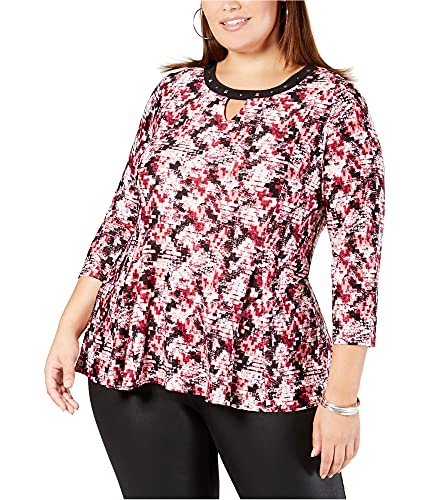 Plus Size Embellished Trapeze Top