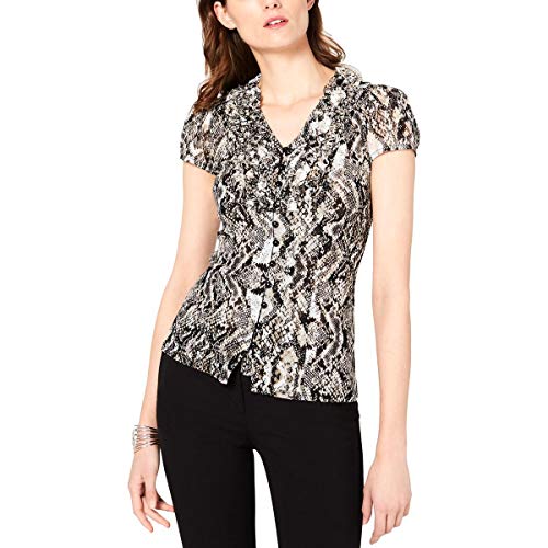 INC Ruffled Printed Blouse