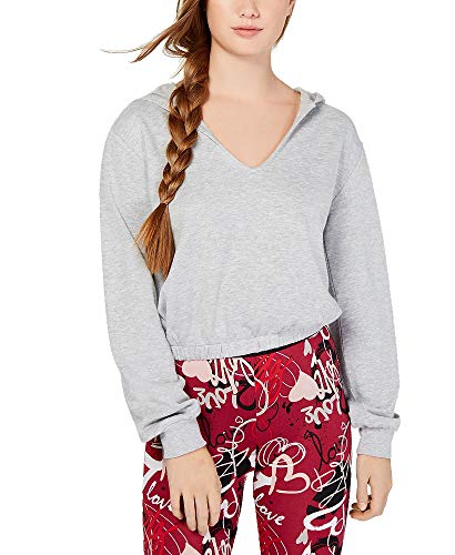 Juniors' V-Neck Balloon-Sleeve Hoodie