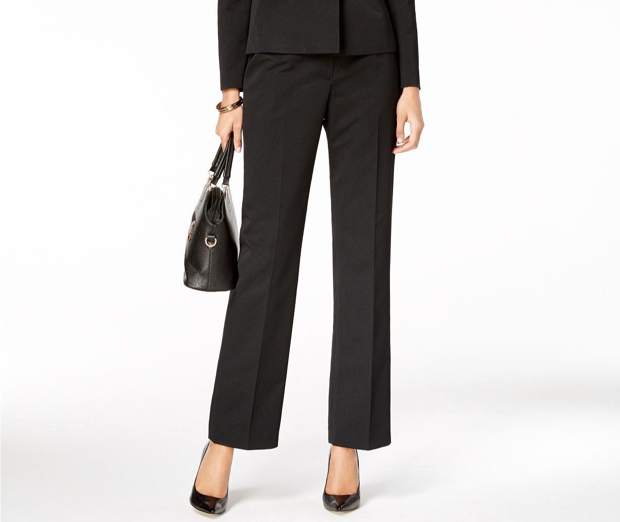 Le Suit Women S Pinstriped Dress Pants
