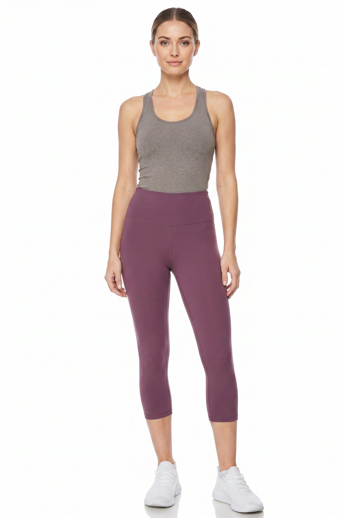 Brushed Basic Solid High Waisted Capris - 3 Inch - New Mix