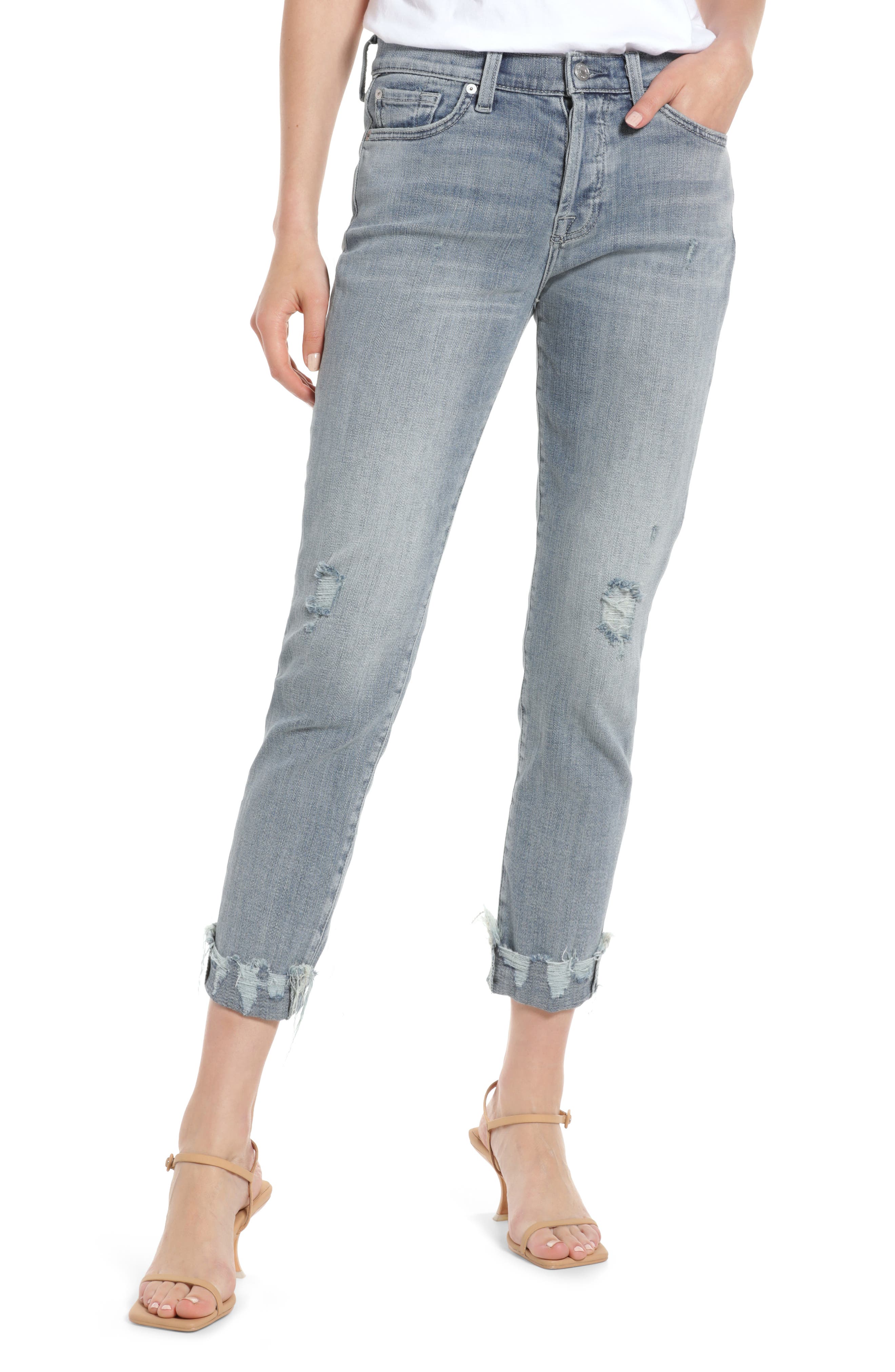 7 For All Mankind Josefina High Waist Ankle Boyfriend Jeans