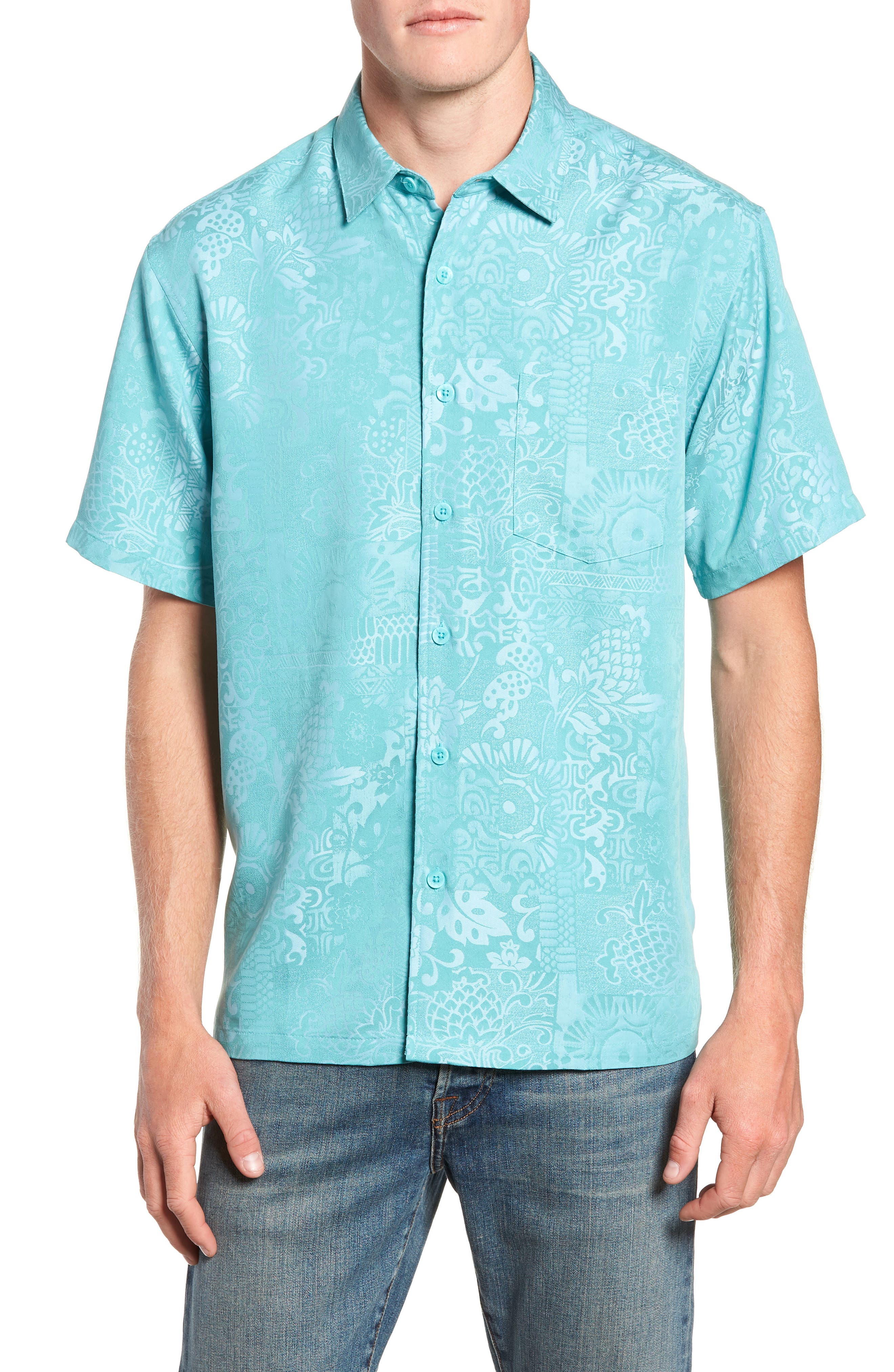 Men's Kahala Apana Classic Fit Jacquard Sport Shirt