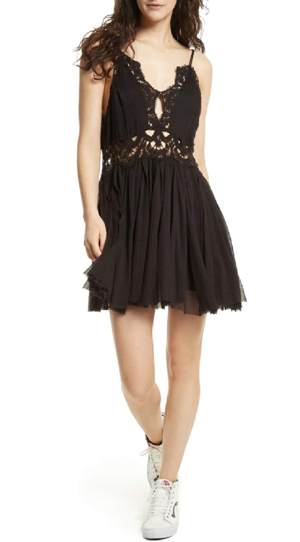 Free People Ilektra Lace Crochet Mini Dress