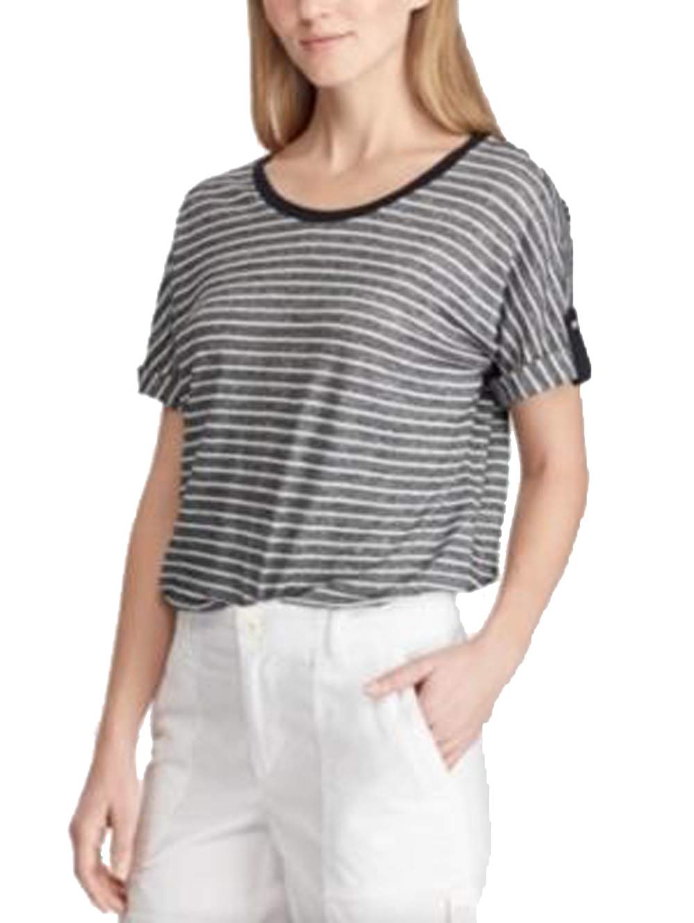 Lauren Ralph Lauren Flutter Sleeve Cotton Top