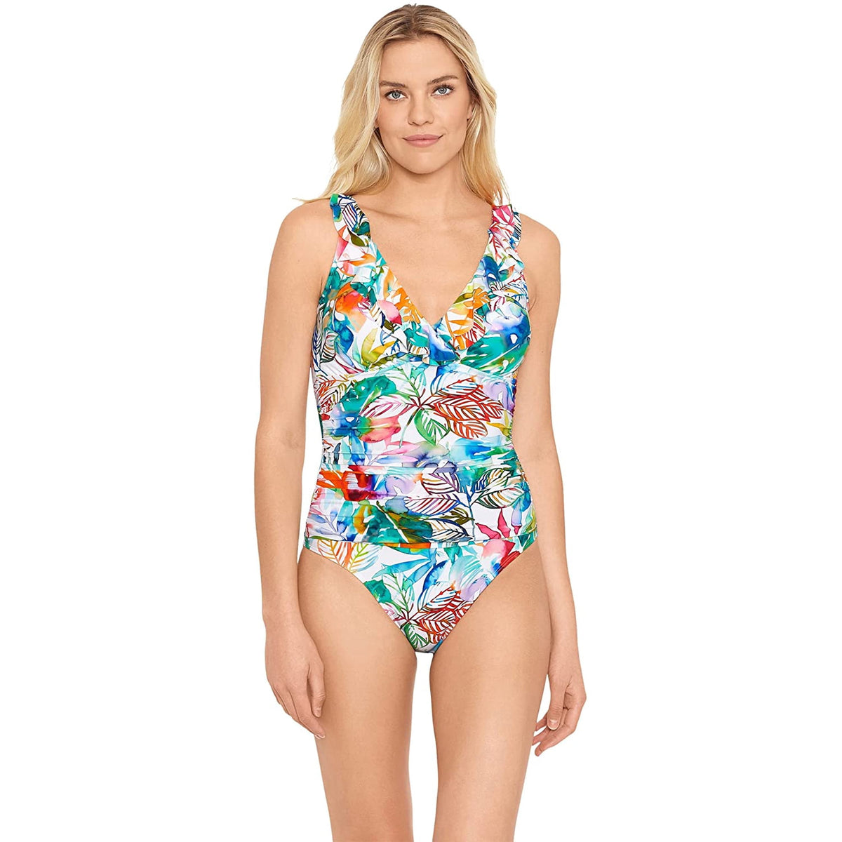 Ralph Lauren Caribbean Tummy-Control One-Piece Swimsuit