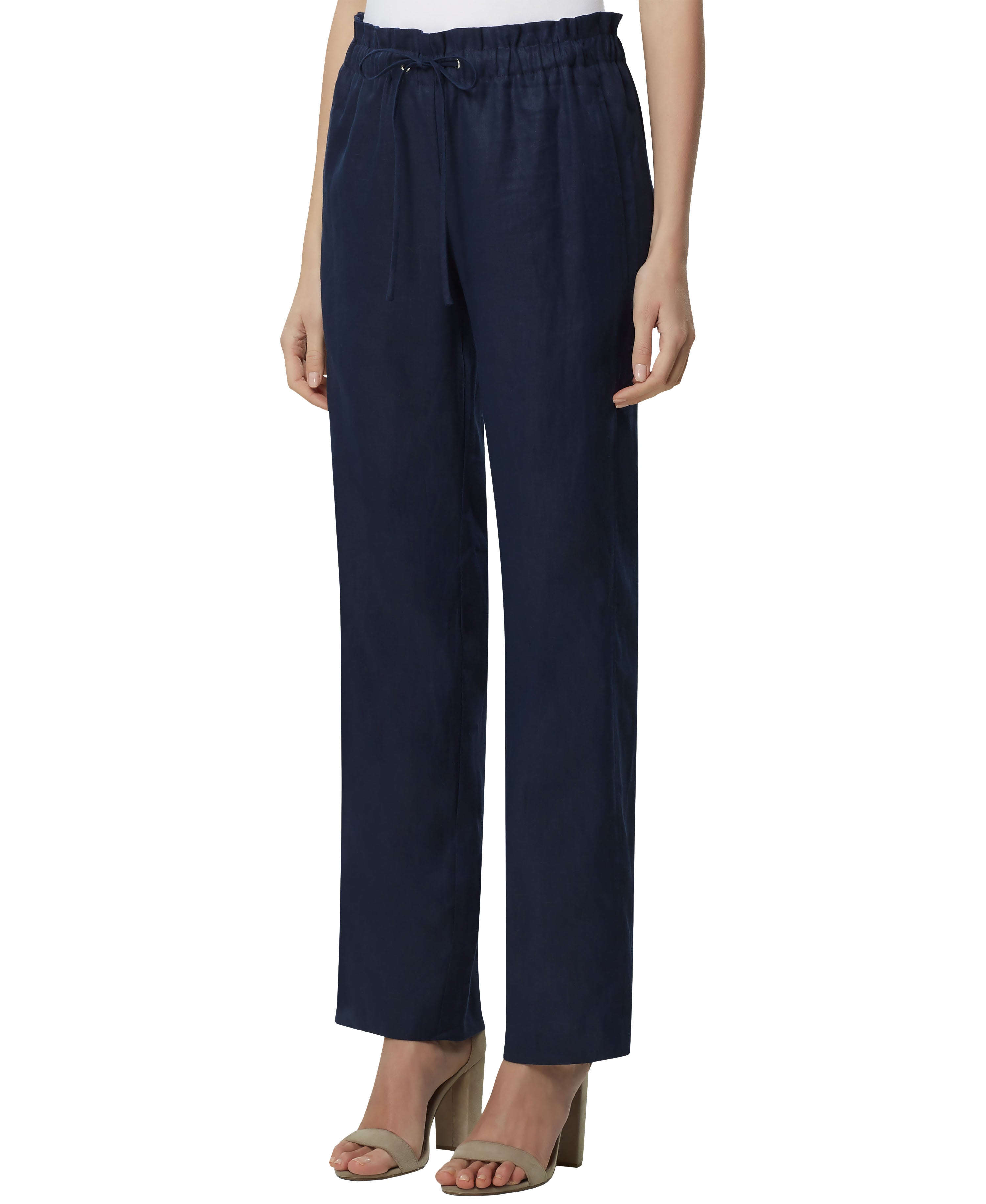Linen Wide-Leg Pants