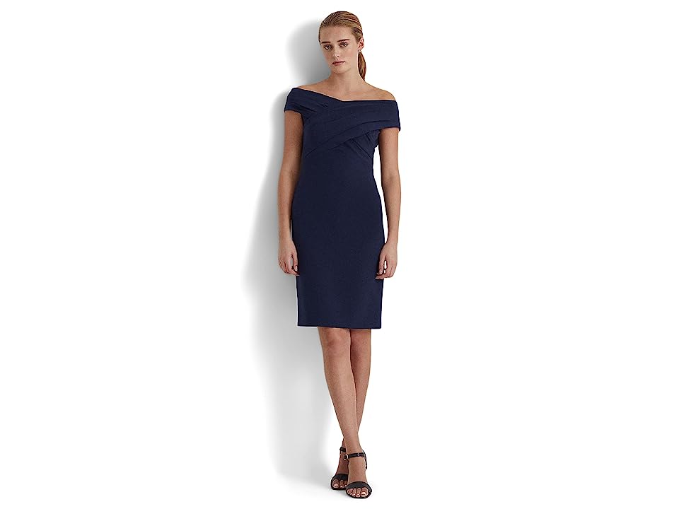 Lauren Ralph Lauren Crepe Off-the-Shoulder Cocktail Dress