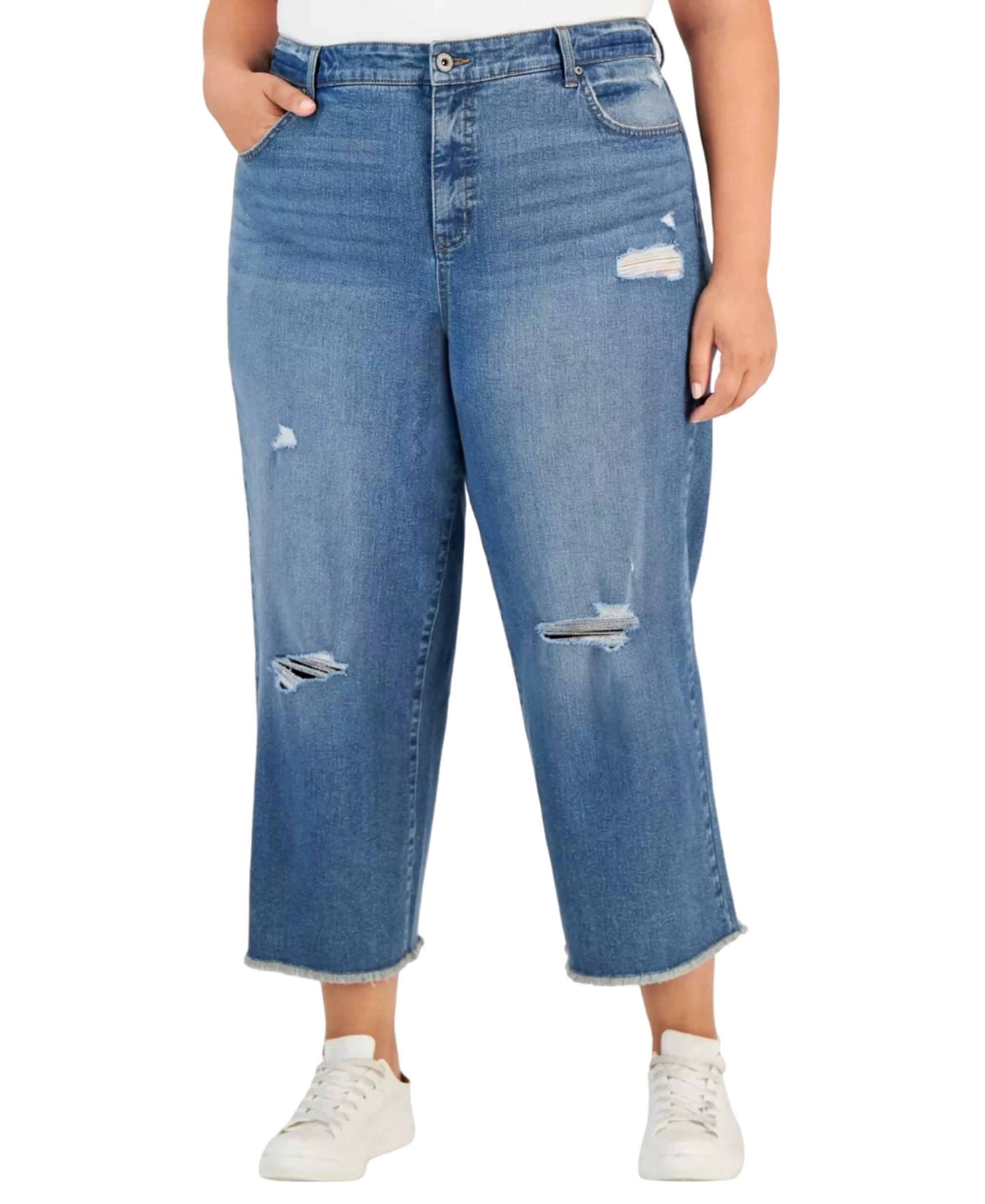 Style & Co Wide Leg Cropped Jeans