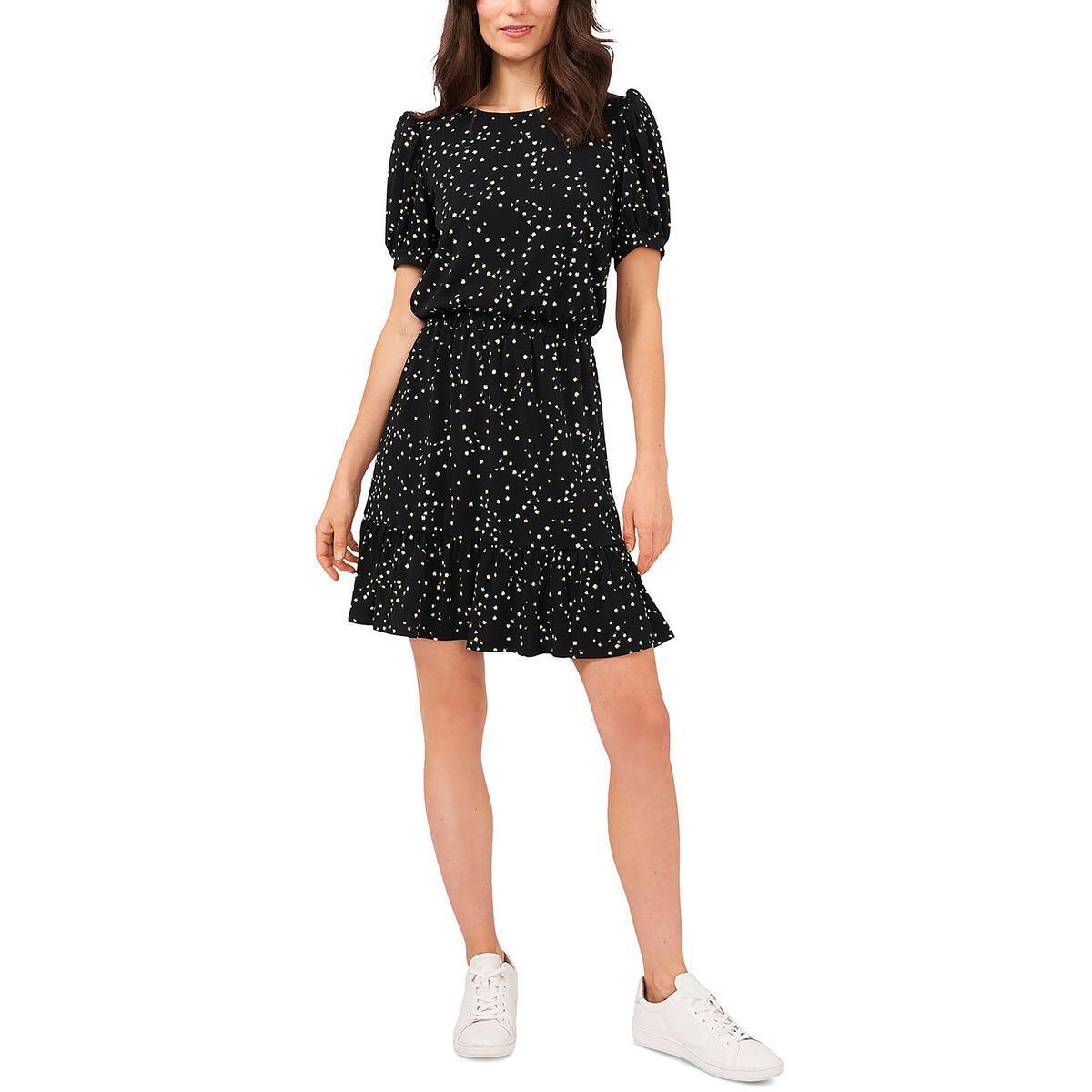 Riley & Rae Womens Ruffled Midi Fit & Flare Dress