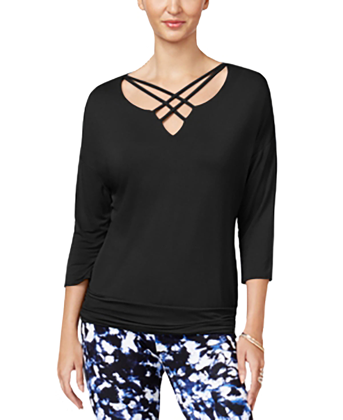 Thalia Sodi Lattice Trim Top
