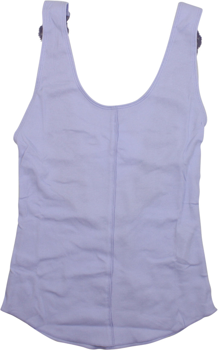 New Free People Women's Flipside Cami Cotton Soft Spandex Blue