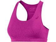 ASICS Women's Racerback Bra Top, Berry Speckle Print, Medium