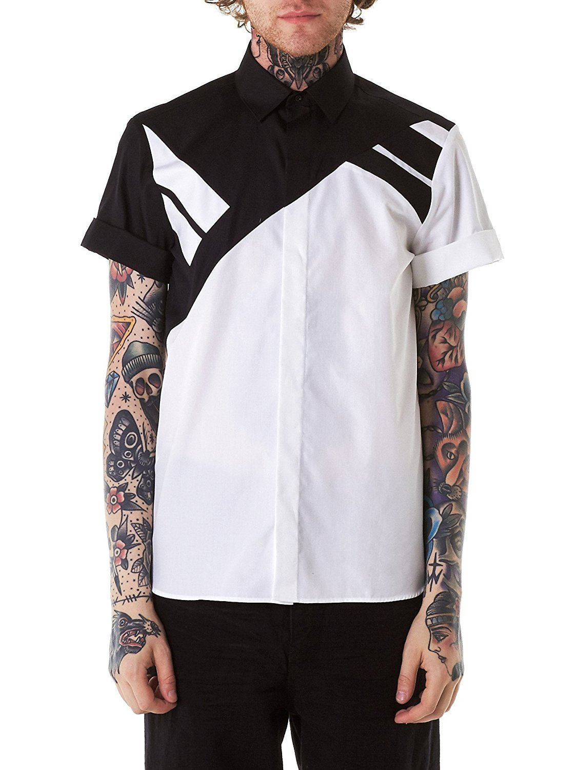 Neil Barrett Paneled Button-Down Shirt