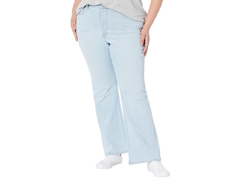 Trendy Plus Size Cotton Ribcage High-Rise Jeans