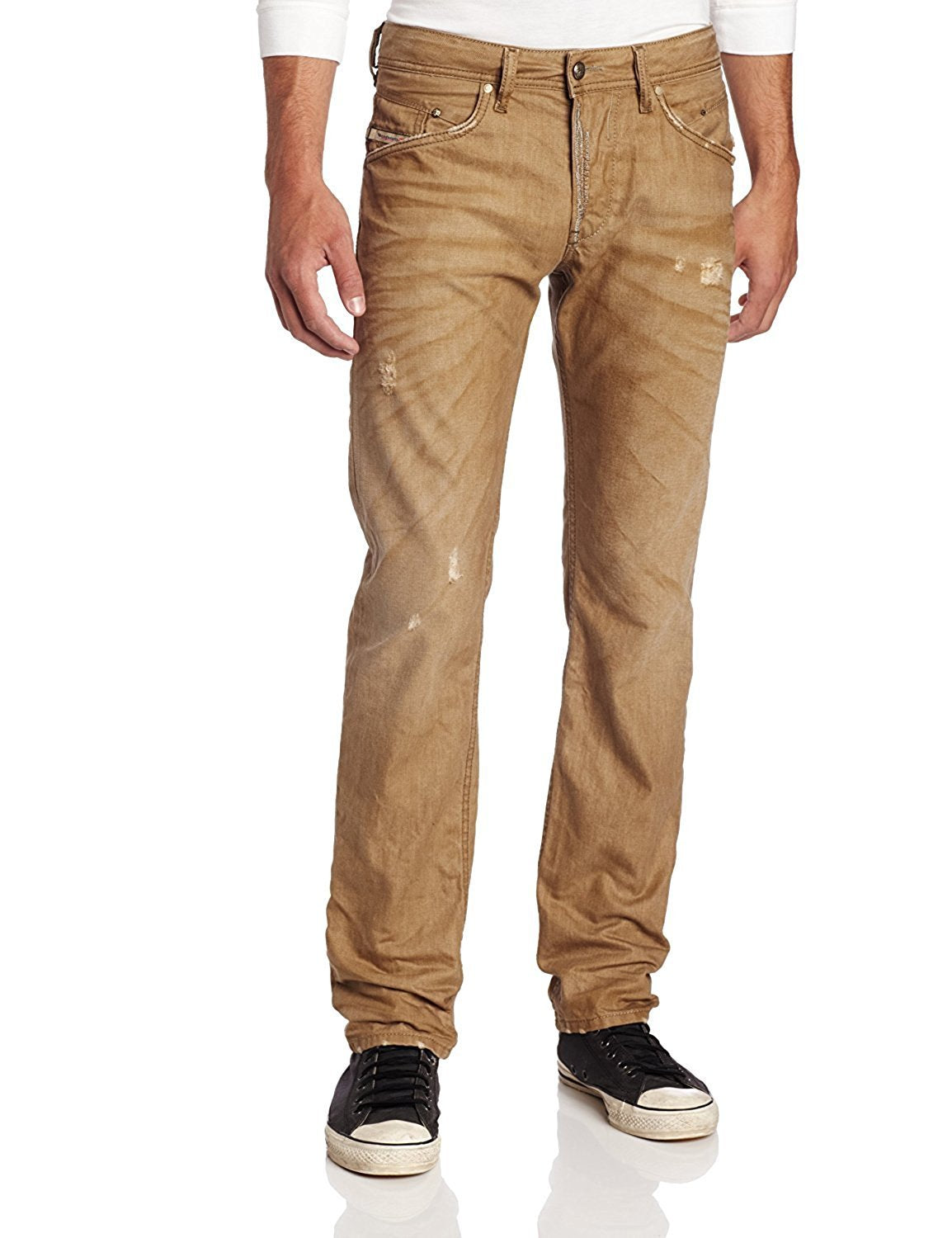 Diesel Men's Regular Slim-Tapered Belther Trousers Jean 0816B