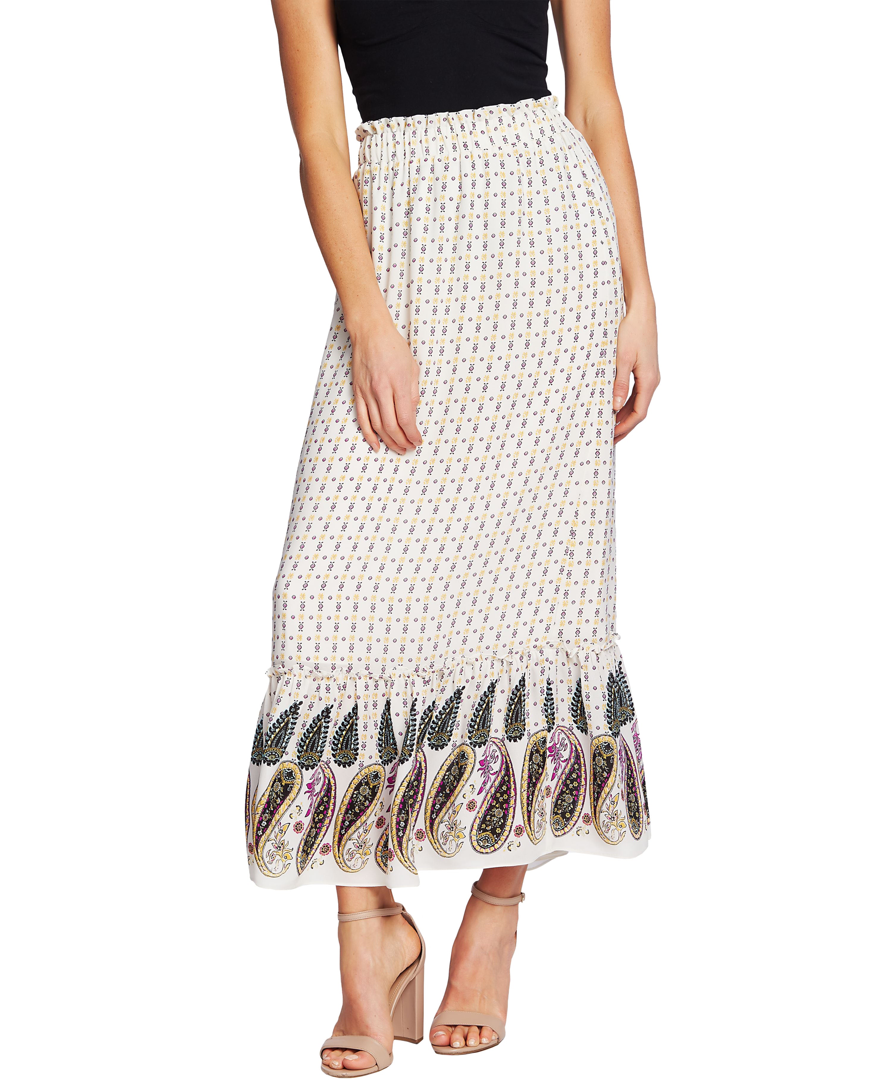 Paisley-Print Maxi Skirt