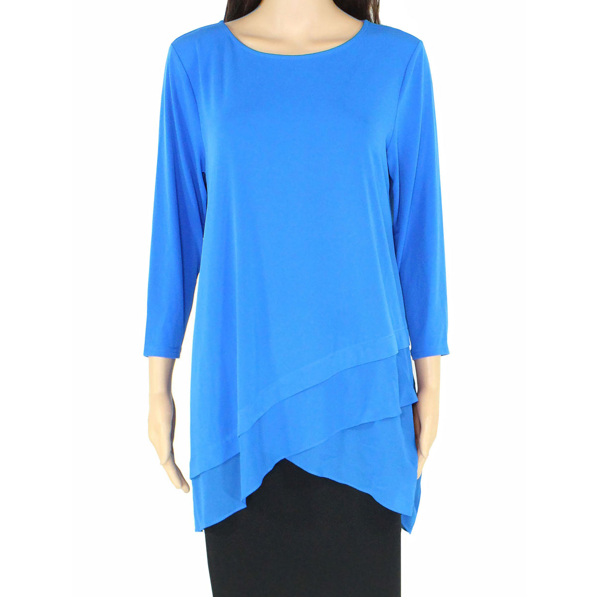 Alfani Womens Crossover Tunic Blouse M