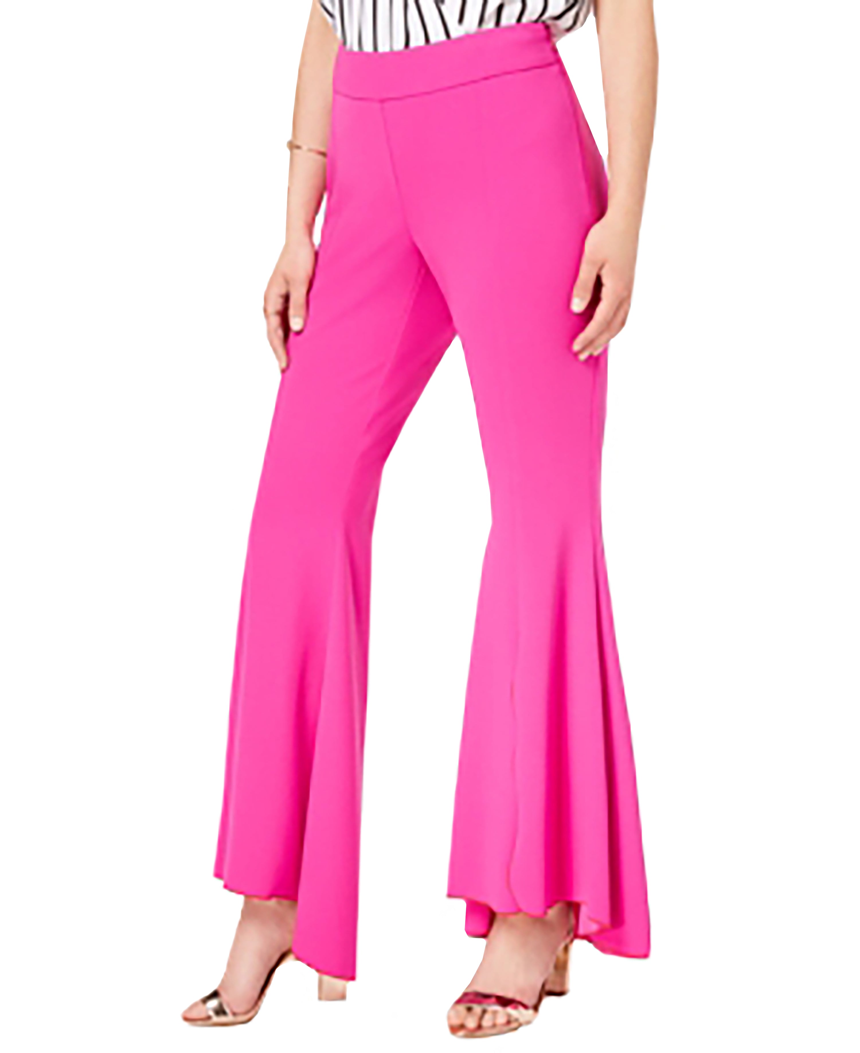 INC Petite Tulip-Hem Flare Pants
