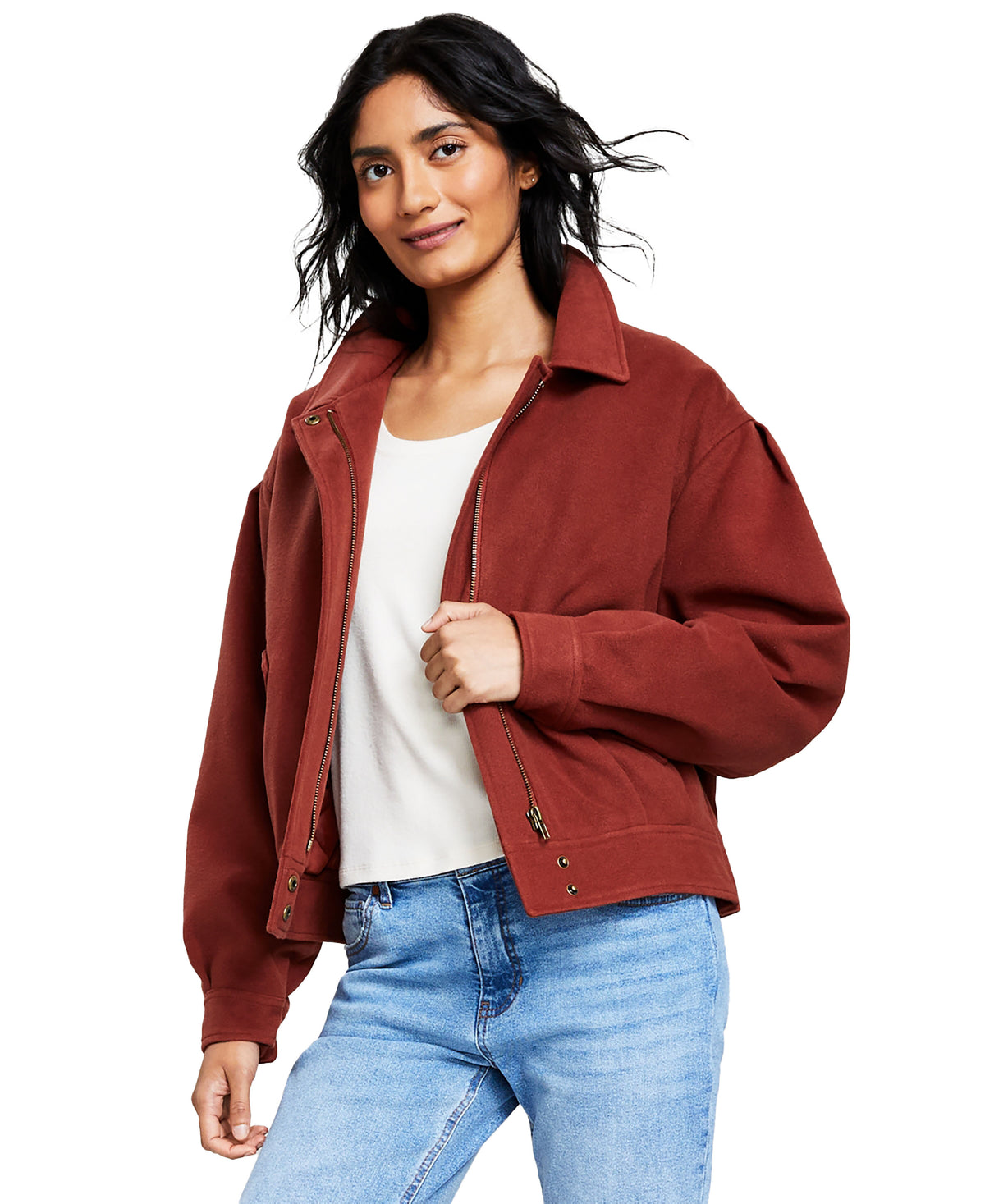 Women's Collared Bomber Jacket