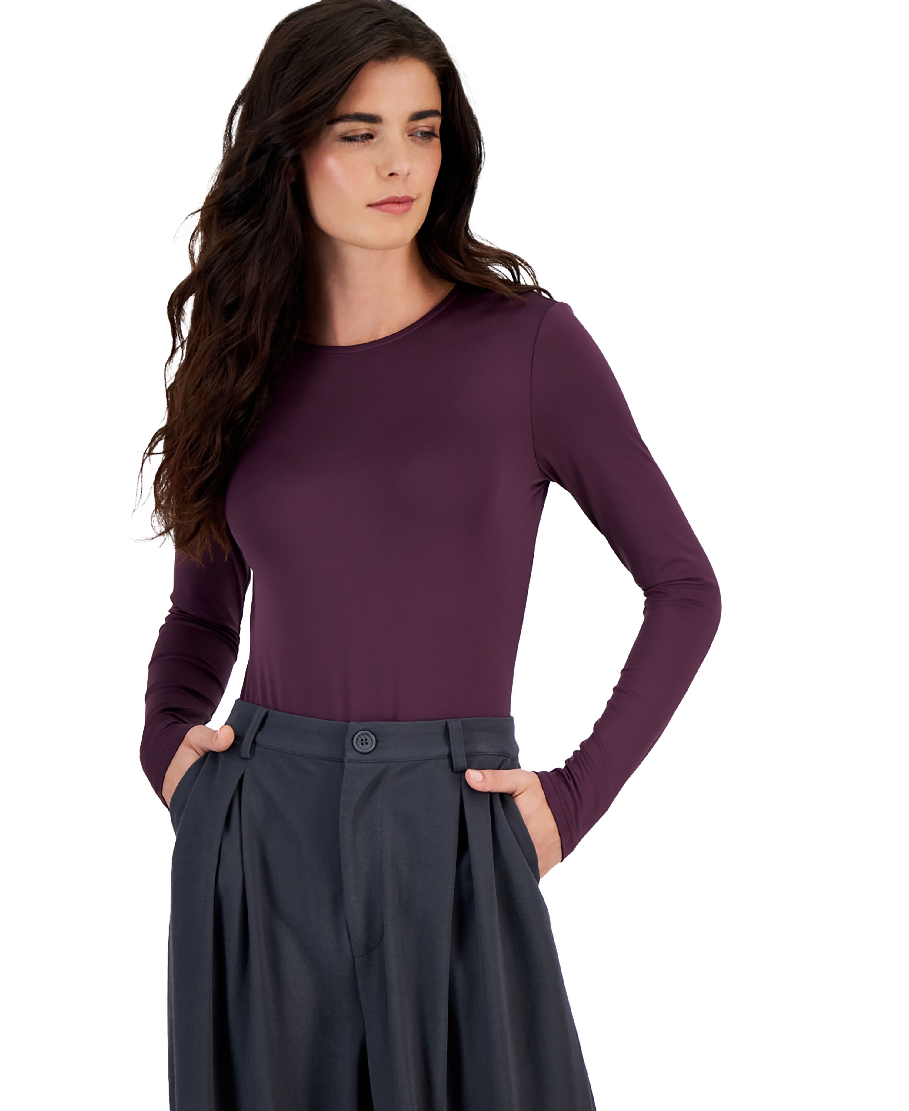 Women's Long Sleeve Crewneck Bodysuit