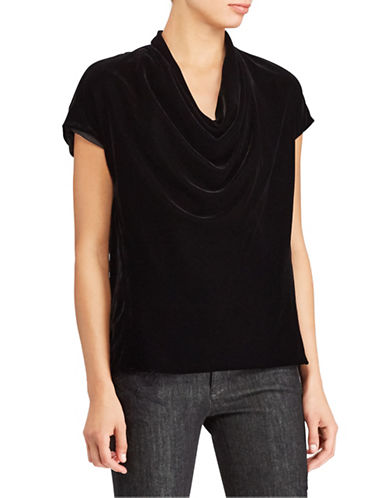 Lauren Ralph Lauren Petite Velvet Cowlneck Top