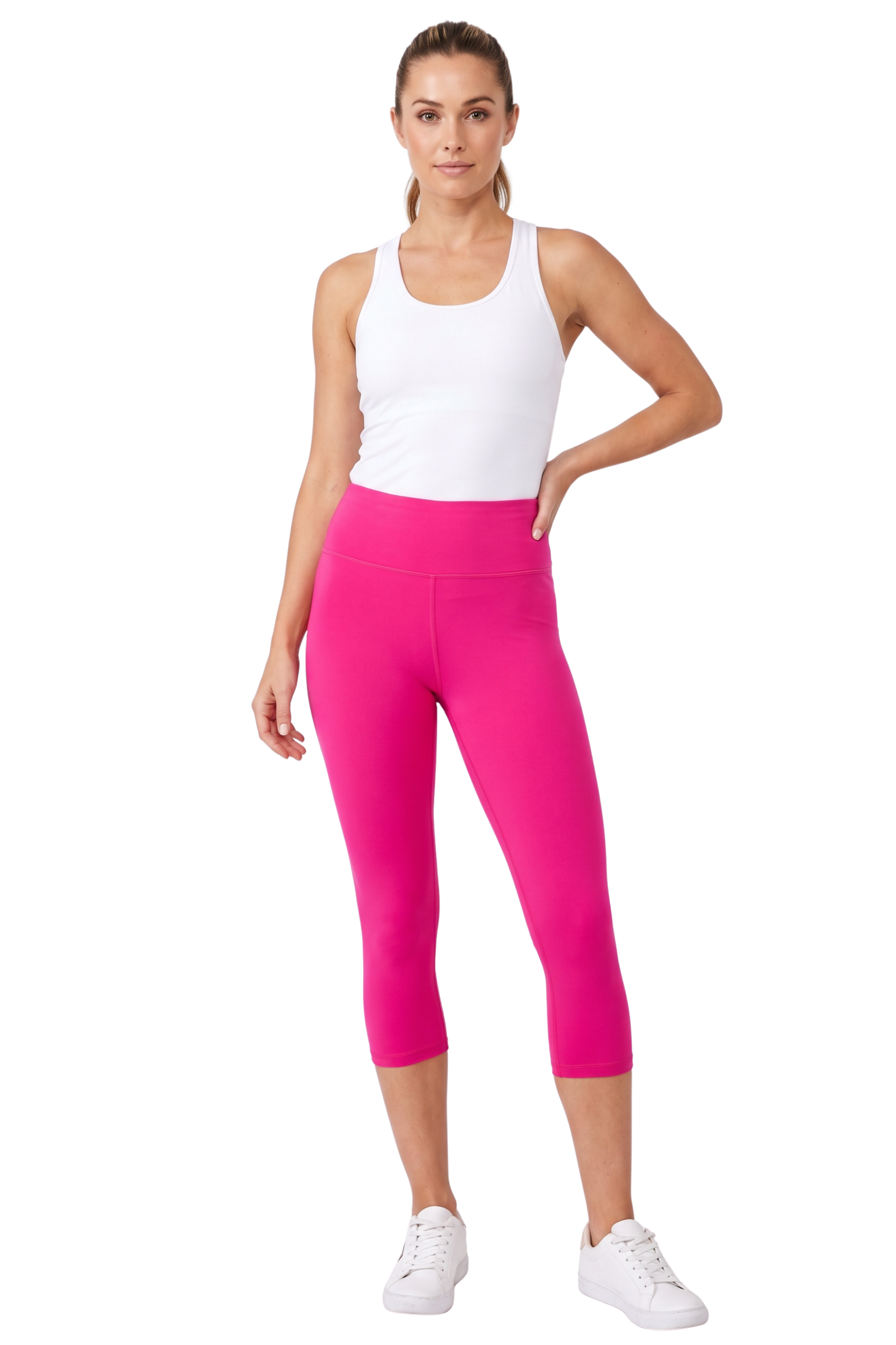 Brushed Basic Solid High Waisted Capris - 3 Inch - New Mix