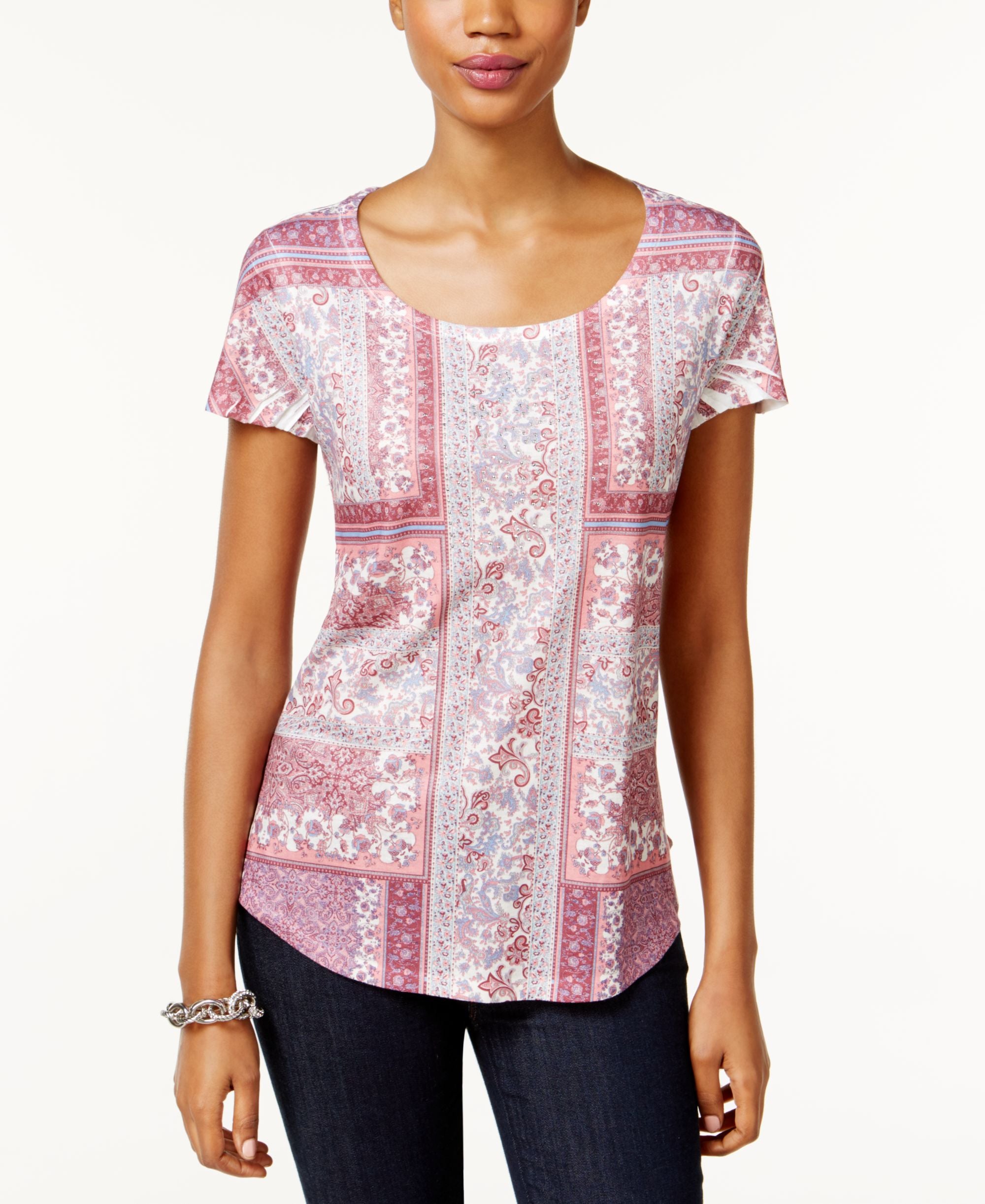 Style & Co Petite Sublimated Print T-Shirt